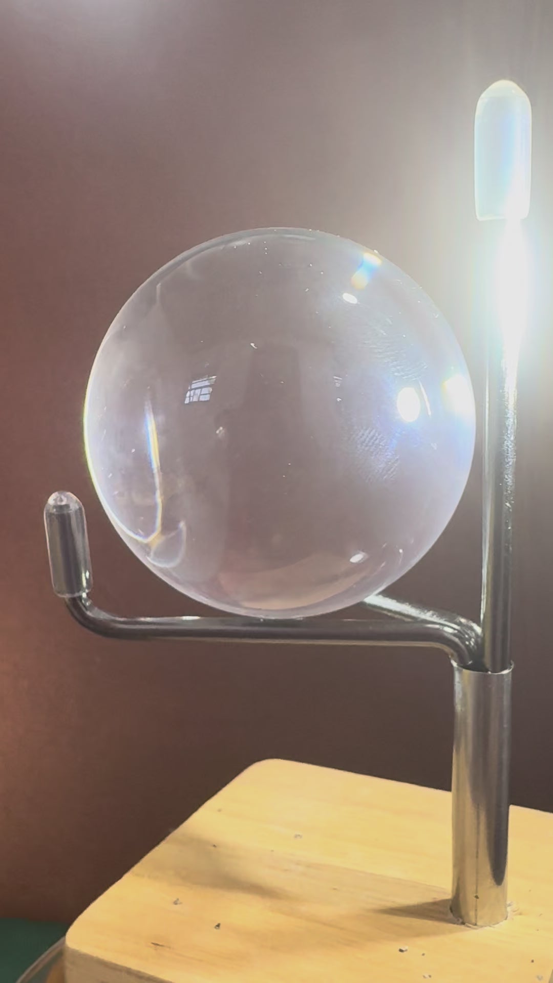 Blue Needle Crystal Ball Ornament